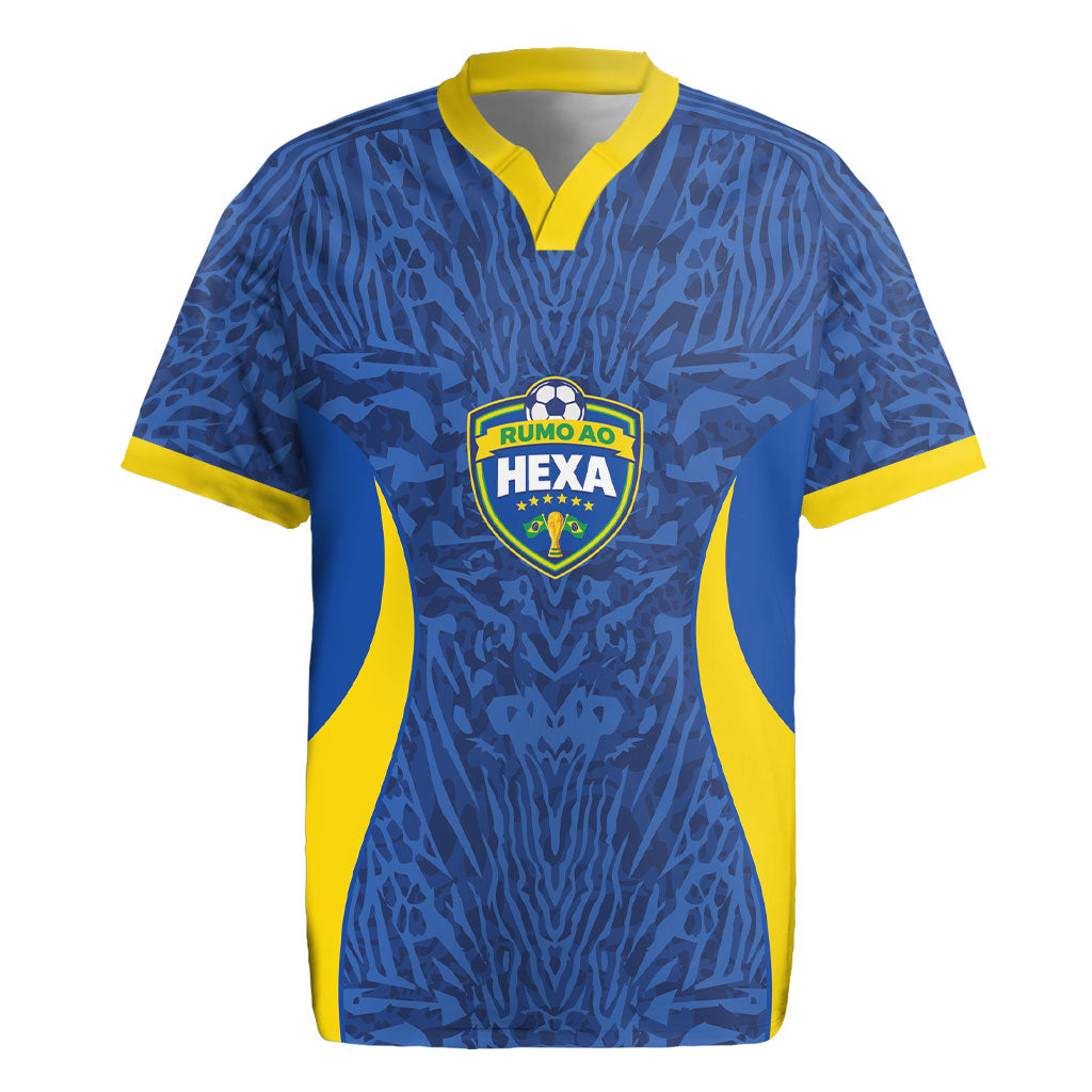 Vai Dar Brasil Custom Rugby Jersey Brasil Rumo ao Hexa Football Supporter