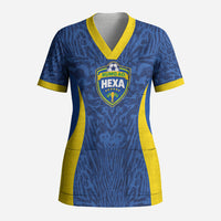 Vai Dar Brasil Custom Scrub Top Brasil Rumo ao Hexa Football Supporter