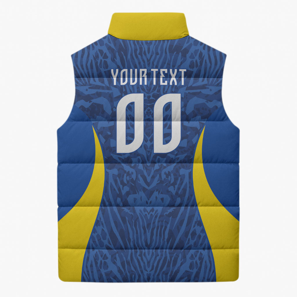 Vai Dar Brasil Custom Sleeveless Puffer Jacket Brasil Rumo ao Hexa Football Supporter