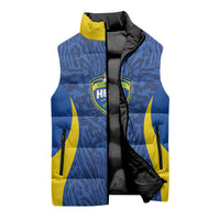 Vai Dar Brasil Custom Sleeveless Puffer Jacket Brasil Rumo ao Hexa Football Supporter