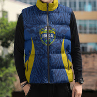Vai Dar Brasil Custom Sleeveless Puffer Jacket Brasil Rumo ao Hexa Football Supporter