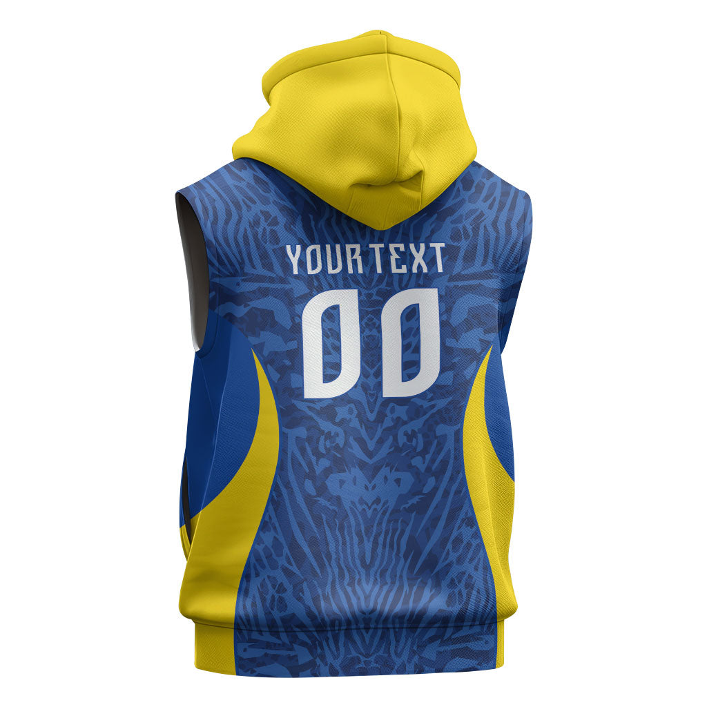 Vai Dar Brasil Custom Sleeveless Zip Hoodie Brasil Rumo ao Hexa Football Supporter