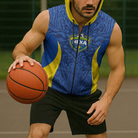 Vai Dar Brasil Custom Sleeveless Zip Hoodie Brasil Rumo ao Hexa Football Supporter