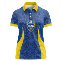 Vai Dar Brasil Custom Women Polo Shirt Brasil Rumo ao Hexa Football Supporter