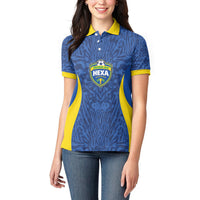 Vai Dar Brasil Custom Women Polo Shirt Brasil Rumo ao Hexa Football Supporter