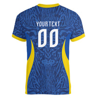 Vai Dar Brasil Custom Women V-Neck T-Shirt Brasil Rumo ao Hexa Football Supporter