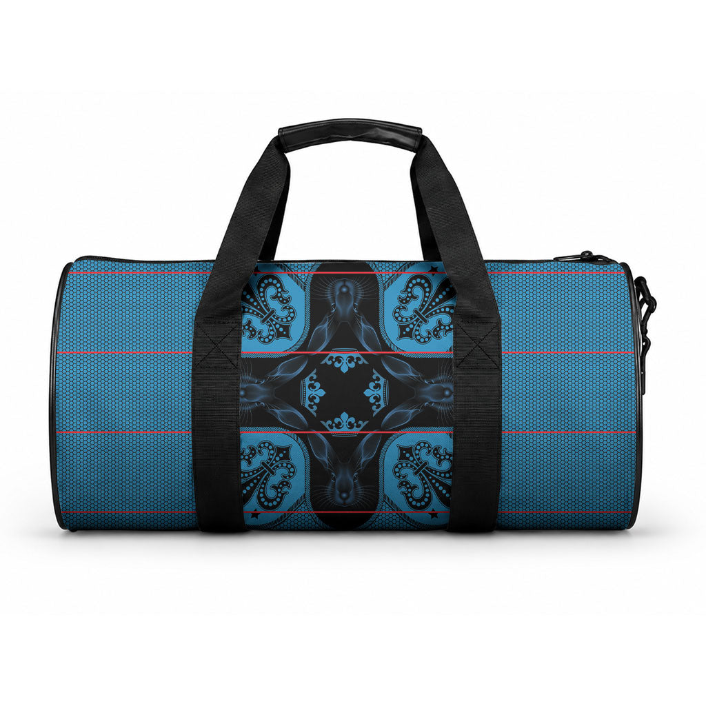 Bafokeng Rabbit Crown Palesa ea kharanium Duffle Bag Blue Seanamarena Basotho Blanket Inspired