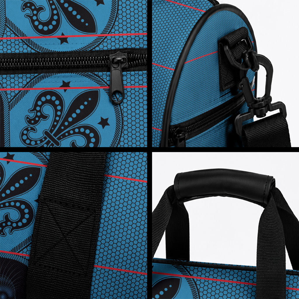 Bafokeng Rabbit Crown Palesa ea kharanium Duffle Bag Blue Seanamarena Basotho Blanket Inspired