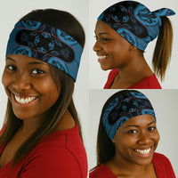 Bafokeng Rabbit Crown Palesa ea kharanium Neck Gaiter Blue Seanamarena Basotho Blanket Inspired