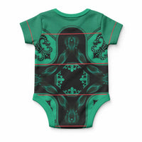 Bafokeng Rabbit Crown Palesa ea kharanium Baby Onesie Green Seanamarena Basotho Blanket Inspired