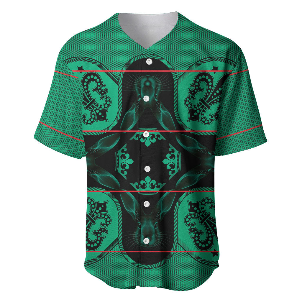 Bafokeng Rabbit Crown Palesa ea kharanium Baseball Jersey Green Seanamarena Basotho Blanket Inspired