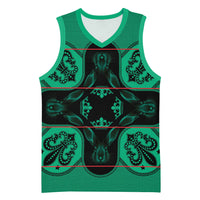 Bafokeng Rabbit Crown Palesa ea kharanium Basketball Jersey Green Seanamarena Basotho Blanket Inspired