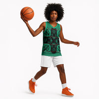 Bafokeng Rabbit Crown Palesa ea kharanium Basketball Jersey Green Seanamarena Basotho Blanket Inspired