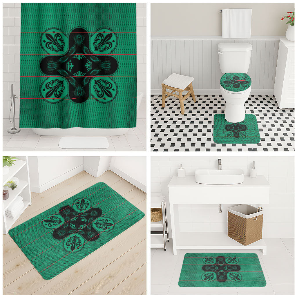 Bafokeng Rabbit Crown Palesa ea kharanium Bathroom Set Green Seanamarena Basotho Blanket Inspired