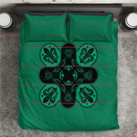 Bafokeng Rabbit Crown Palesa ea kharanium Bedding Set Green Seanamarena Basotho Blanket Inspired