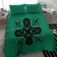 Bafokeng Rabbit Crown Palesa ea kharanium Bedding Set Green Seanamarena Basotho Blanket Inspired