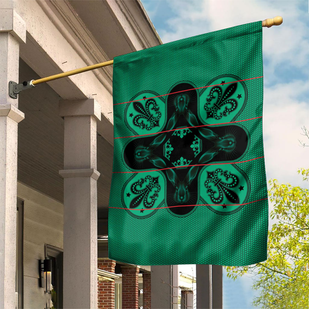 Bafokeng Rabbit Crown Palesa ea kharanium Garden Flag Green Seanamarena Basotho Blanket Inspired