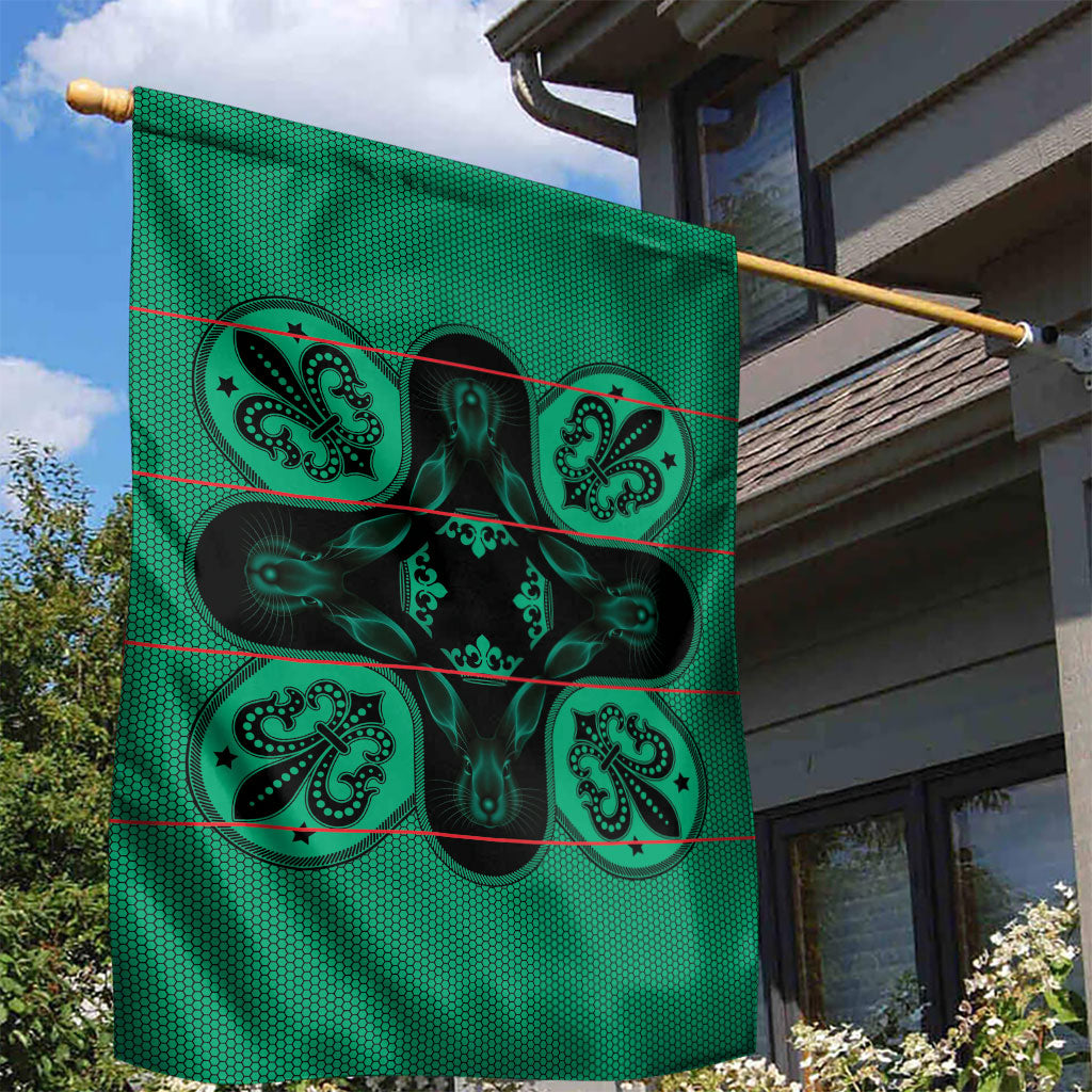 Bafokeng Rabbit Crown Palesa ea kharanium Garden Flag Green Seanamarena Basotho Blanket Inspired