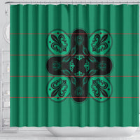 Bafokeng Rabbit Crown Palesa ea kharanium Shower Curtain Green Seanamarena Basotho Blanket Inspired