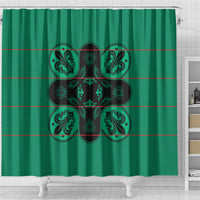Bafokeng Rabbit Crown Palesa ea kharanium Shower Curtain Green Seanamarena Basotho Blanket Inspired
