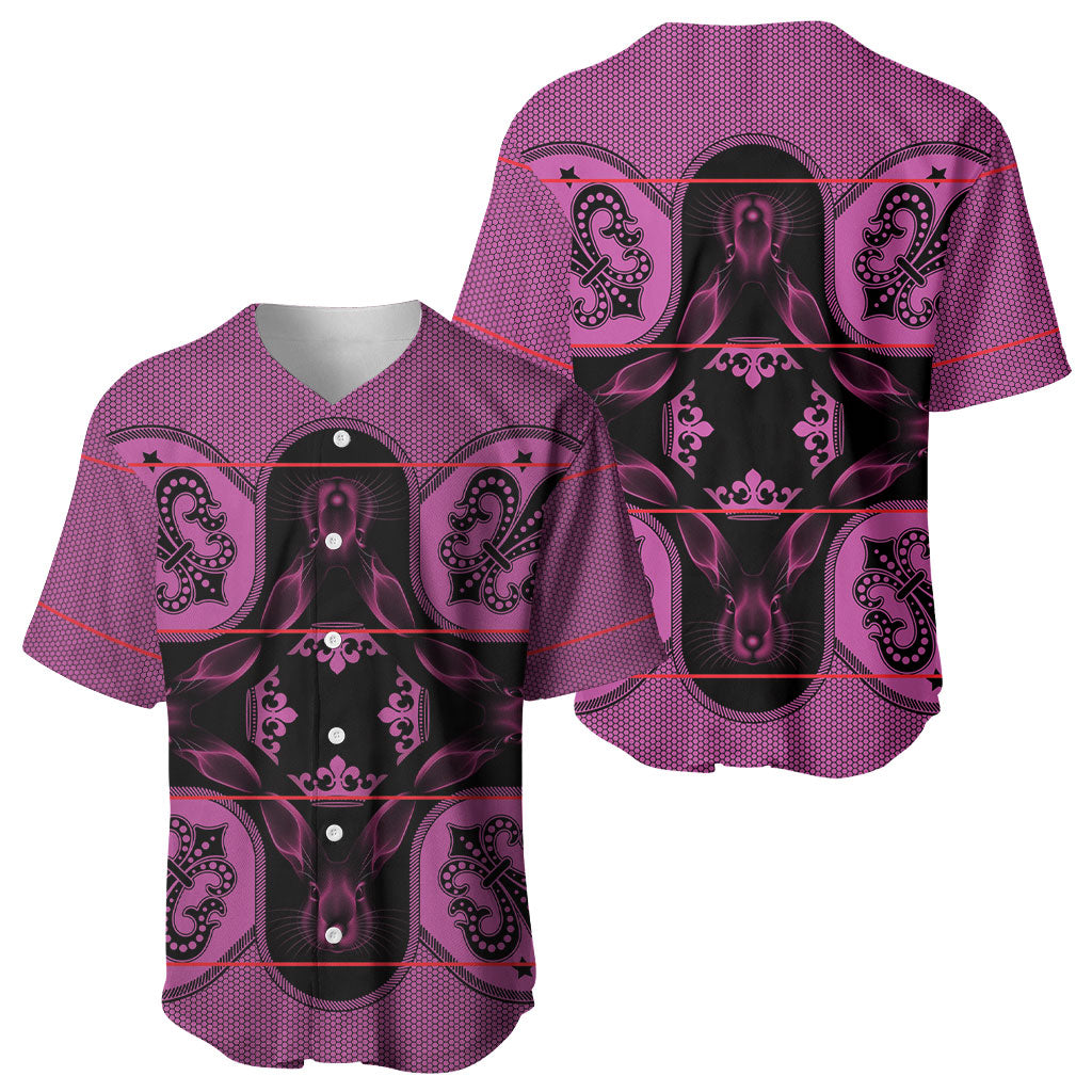 Bafokeng Rabbit Crown Palesa ea kharanium Baseball Jersey Pink Seanamarena Basotho Blanket Inspired