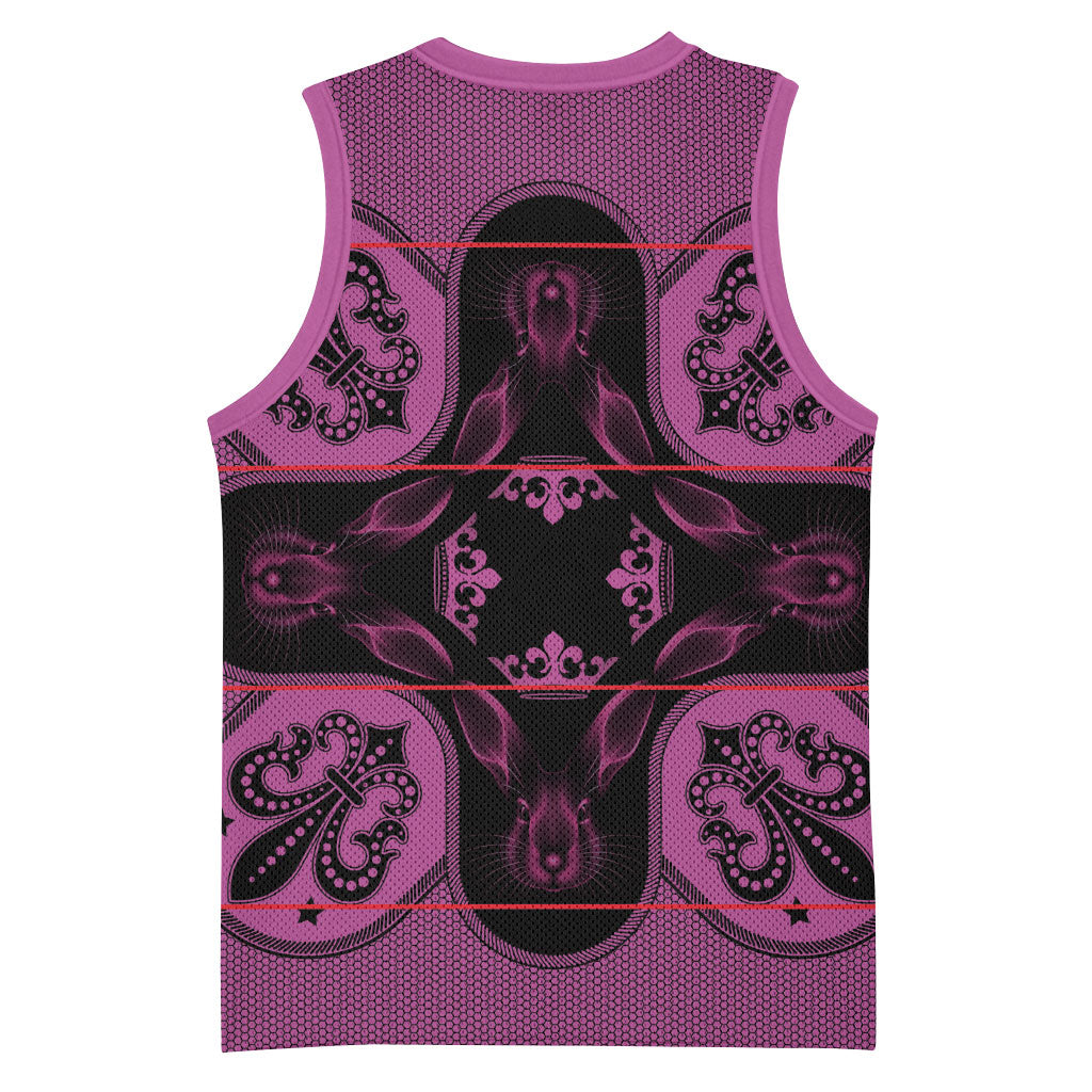 Bafokeng Rabbit Crown Palesa ea kharanium Basketball Jersey Pink Seanamarena Basotho Blanket Inspired