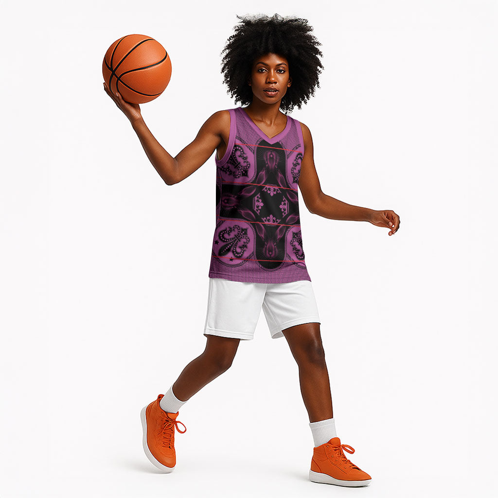 Bafokeng Rabbit Crown Palesa ea kharanium Basketball Jersey Pink Seanamarena Basotho Blanket Inspired