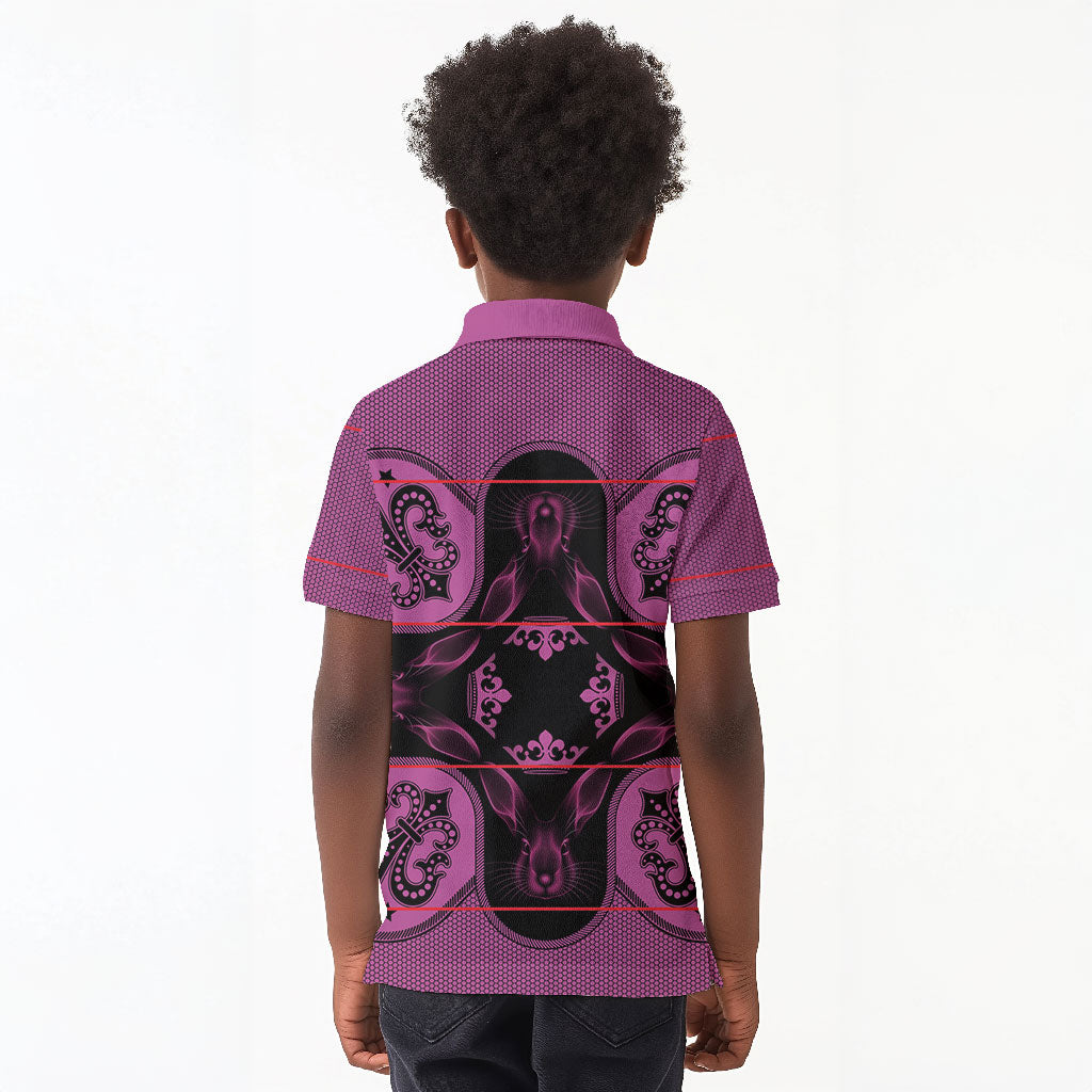 Bafokeng Rabbit Crown Palesa ea kharanium Kid Polo Shirt Pink Seanamarena Basotho Blanket Inspired