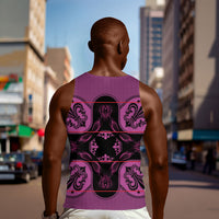 Bafokeng Rabbit Crown Palesa ea kharanium Men Tank Top Pink Seanamarena Basotho Blanket Inspired