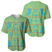 Green Hearts Crown Traditional Geometry Baseball Jersey Seanamarena Basotho Blanket Inspired