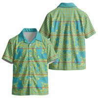 Green Hearts Crown Traditional Geometry Kid Hawaiian Shirt Seanamarena Basotho Blanket Inspired