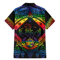 Tonga LGBT Family Matching Mermaid Dress and Hawaiian Shirt Love Is Love Ngatu Rainbow Water Color LT9 - Wonder Print Shop