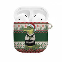 Funny Christmas Alligator Santa AirPods Case Knitted Pattern - Wonder Print Shop