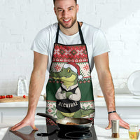 Funny Christmas Alligator Santa Apron Knitted Pattern - Wonder Print Shop