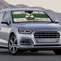 Funny Christmas Alligator Santa Auto Sun Shade Knitted Pattern - Wonder Print Shop