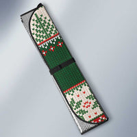 Funny Christmas Alligator Santa Auto Sun Shade Knitted Pattern - Wonder Print Shop