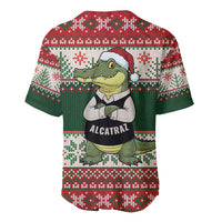 Funny Christmas Alligator Santa Baseball Jersey Knitted Pattern - Wonder Print Shop