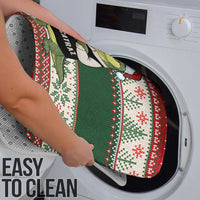 Funny Christmas Alligator Santa Bathroom Set Knitted Pattern - Wonder Print Shop