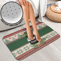 Funny Christmas Alligator Santa Bathroom Set Knitted Pattern - Wonder Print Shop