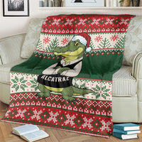 Funny Christmas Alligator Santa Blanket Knitted Pattern - Wonder Print Shop