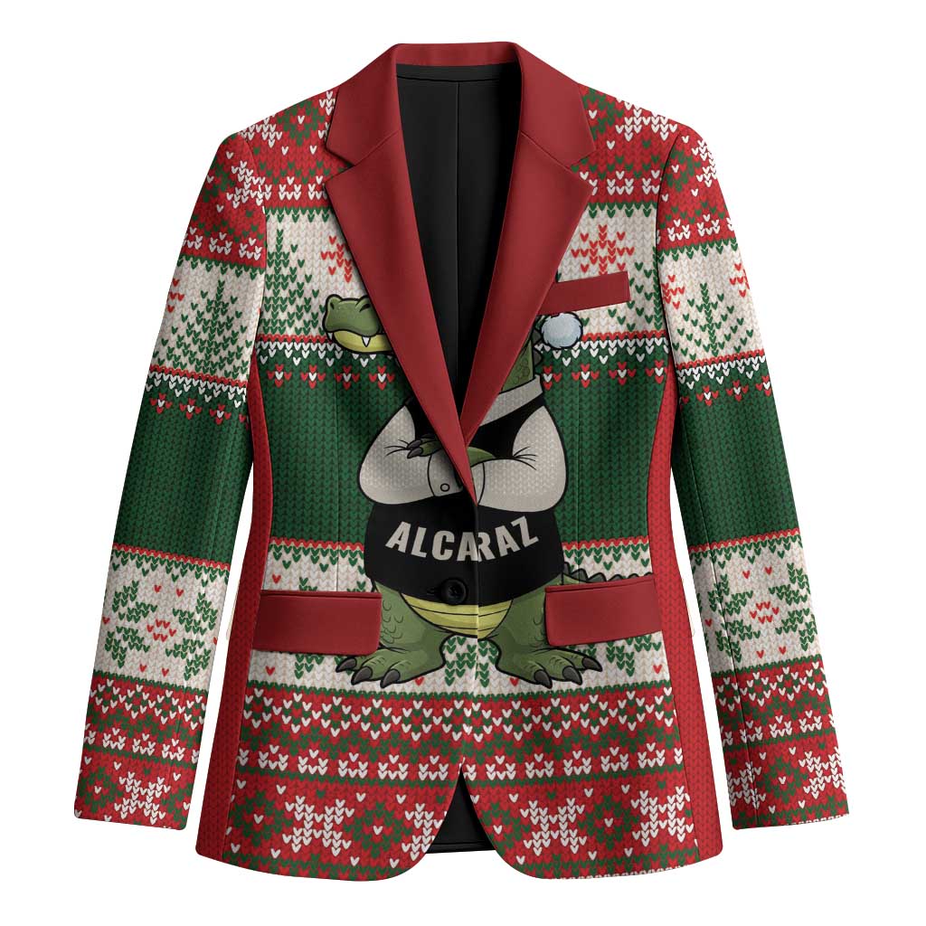 Funny Christmas Alligator Santa Blazer Knitted Pattern - Wonder Print Shop