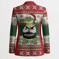 Funny Christmas Alligator Santa Blazer Knitted Pattern - Wonder Print Shop