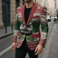 Funny Christmas Alligator Santa Blazer Knitted Pattern - Wonder Print Shop