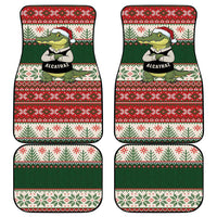 Funny Christmas Alligator Santa Car Mats Knitted Pattern - Wonder Print Shop