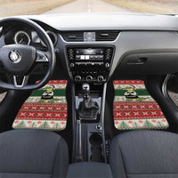 Funny Christmas Alligator Santa Car Mats Knitted Pattern - Wonder Print Shop