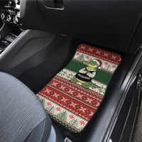 Funny Christmas Alligator Santa Car Mats Knitted Pattern - Wonder Print Shop