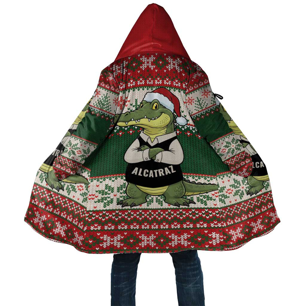 Funny Christmas Alligator Santa Cloak Knitted Pattern - Wonder Print Shop