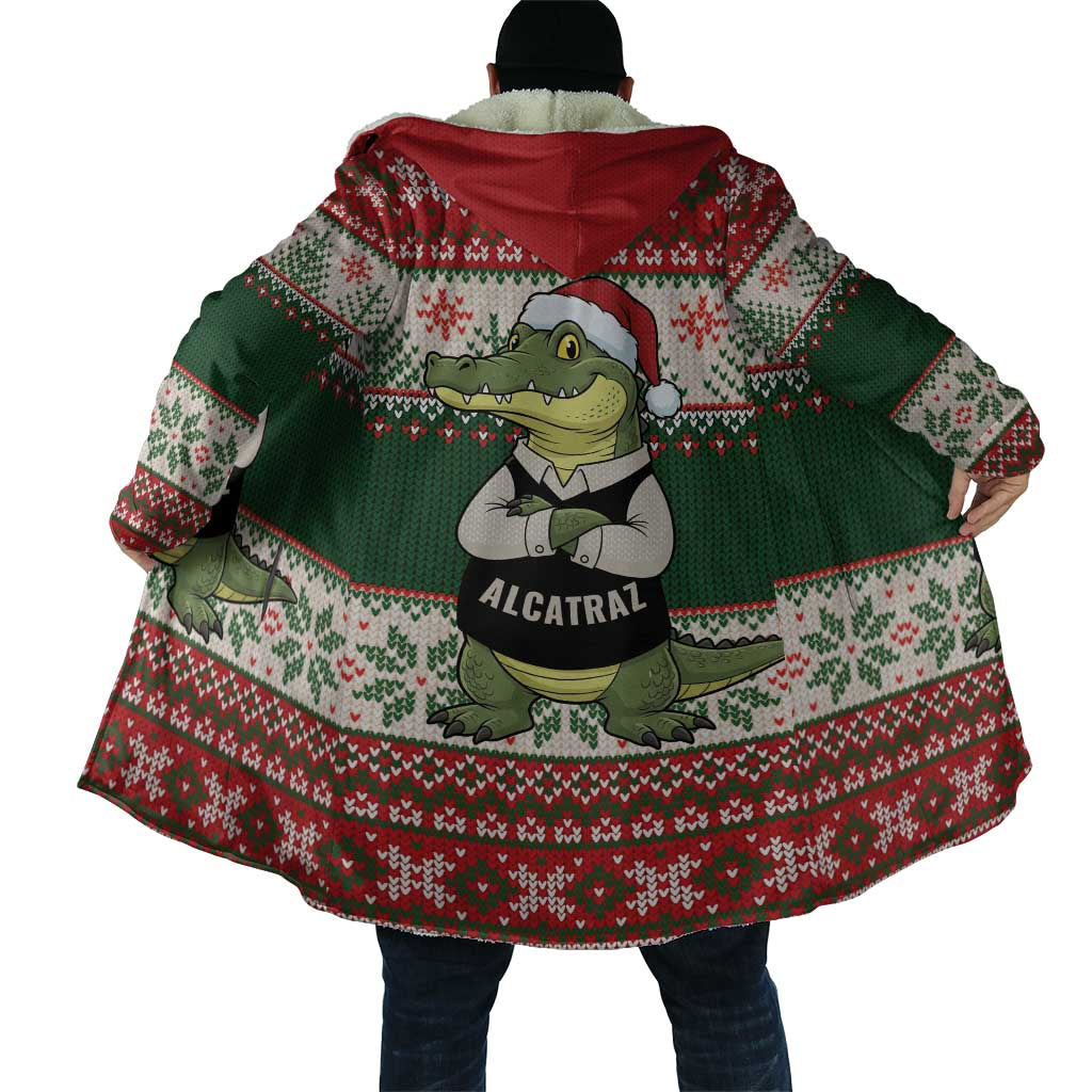Funny Christmas Alligator Santa Cloak Knitted Pattern - Wonder Print Shop