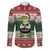 Funny Christmas Alligator Santa Family Matching Off The Shoulder Long Sleeve Dress and Hawaiian Shirt Knitted Pattern - Wonder Print Shop