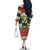 Funny Christmas Alligator Santa Family Matching Off The Shoulder Long Sleeve Dress and Hawaiian Shirt Knitted Pattern - Wonder Print Shop
